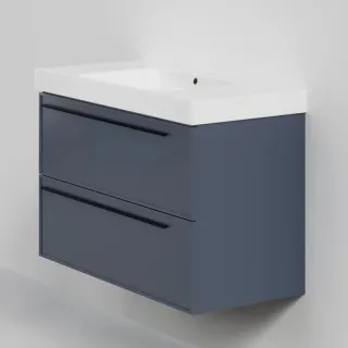 Тумба под раковину La Fenice Elba  FNC-01-ELB-BG-80-2 матовая синяя 80 см